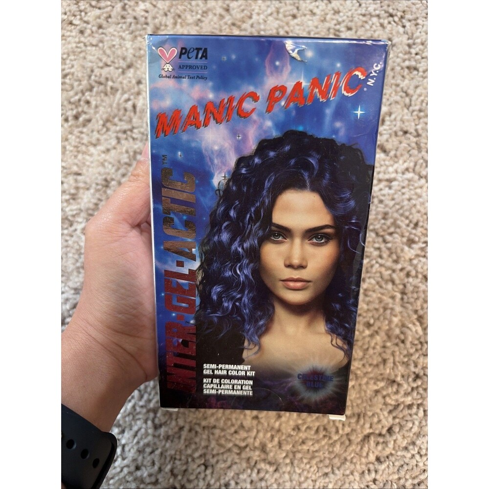 Manic Panic Inter-GEL-actic Hair Color Kit Celestine Blue Semi Permanent Dye New